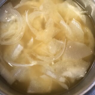 冬瓜と玉ねぎのお味噌汁